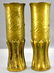 Pair of large WWI WWII trench art 75mm artillery shell - 3