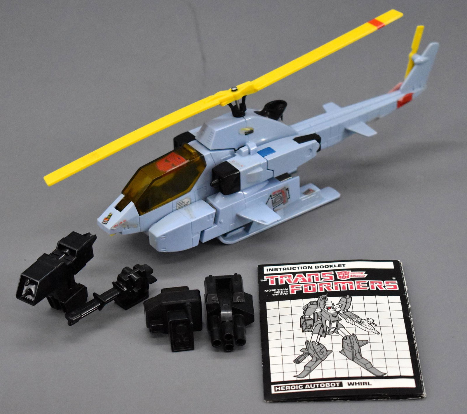 Hasbro Takara G1 Transformers Whirl COMPLETE: Hasbro Takara G1 Transformers Whirl complete with original instruction booklet. Excellent condition as seen in the photos with some peeling stickers.