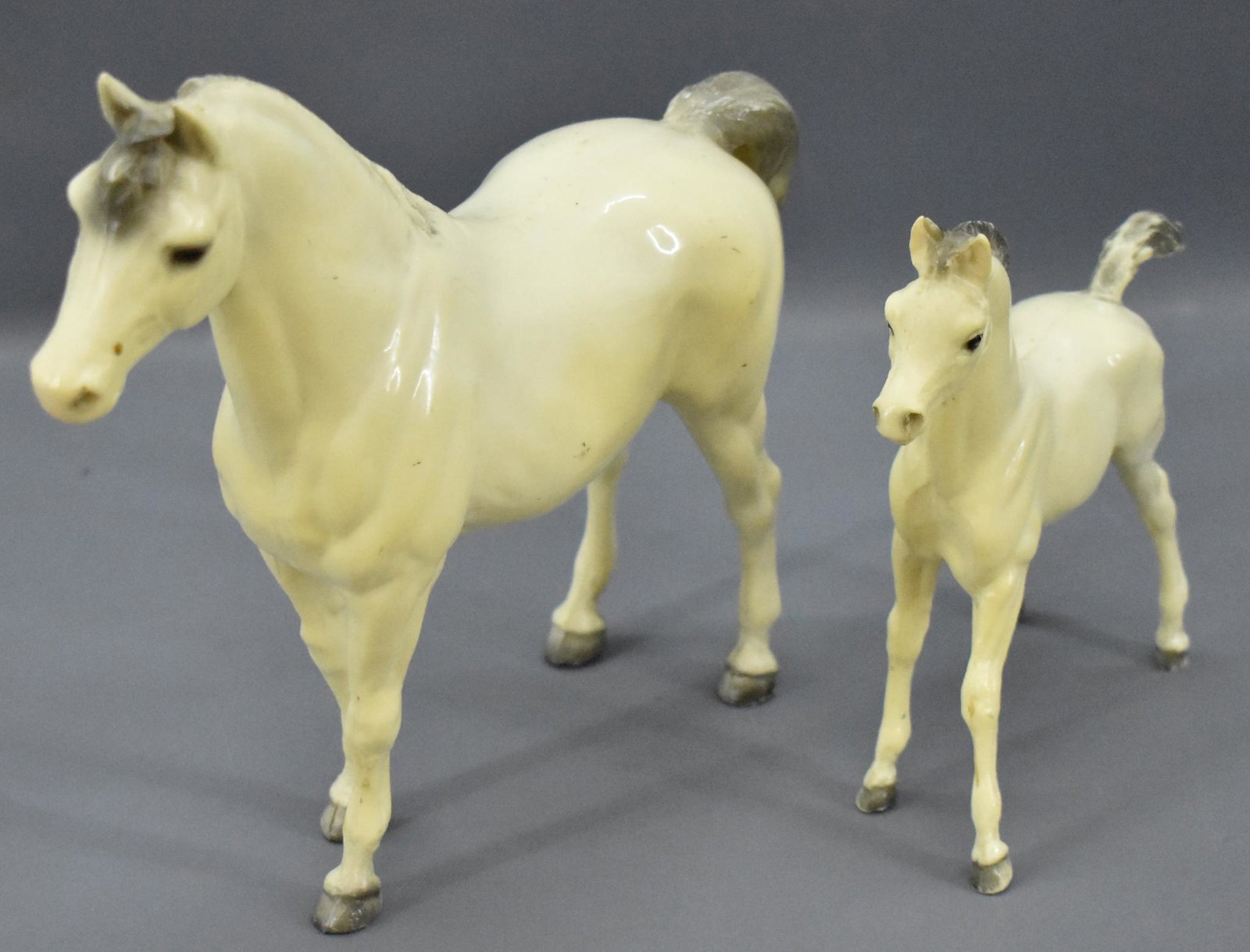 1960's Breyer Arabian mare and foal: 1960's Breyer Arabian mare and foal, both from the original owner, they have glossy finishes and are in goo to very good condition.