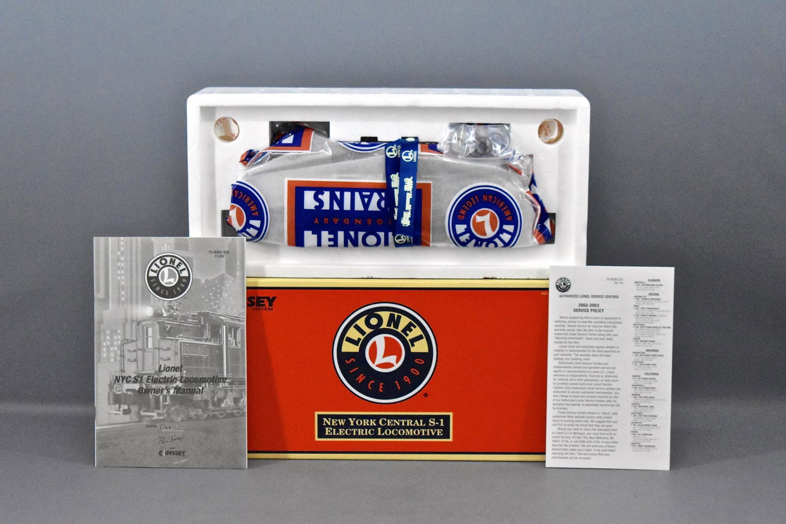 Lionel modern era O 18351 New York Central S-1 electric: Lionel modern era O 18351 New York Central S-1 electric locomotive in original box. Locomotive is factory wrapped and C9-10 with original paperwork in a near mint original box and master carton that i