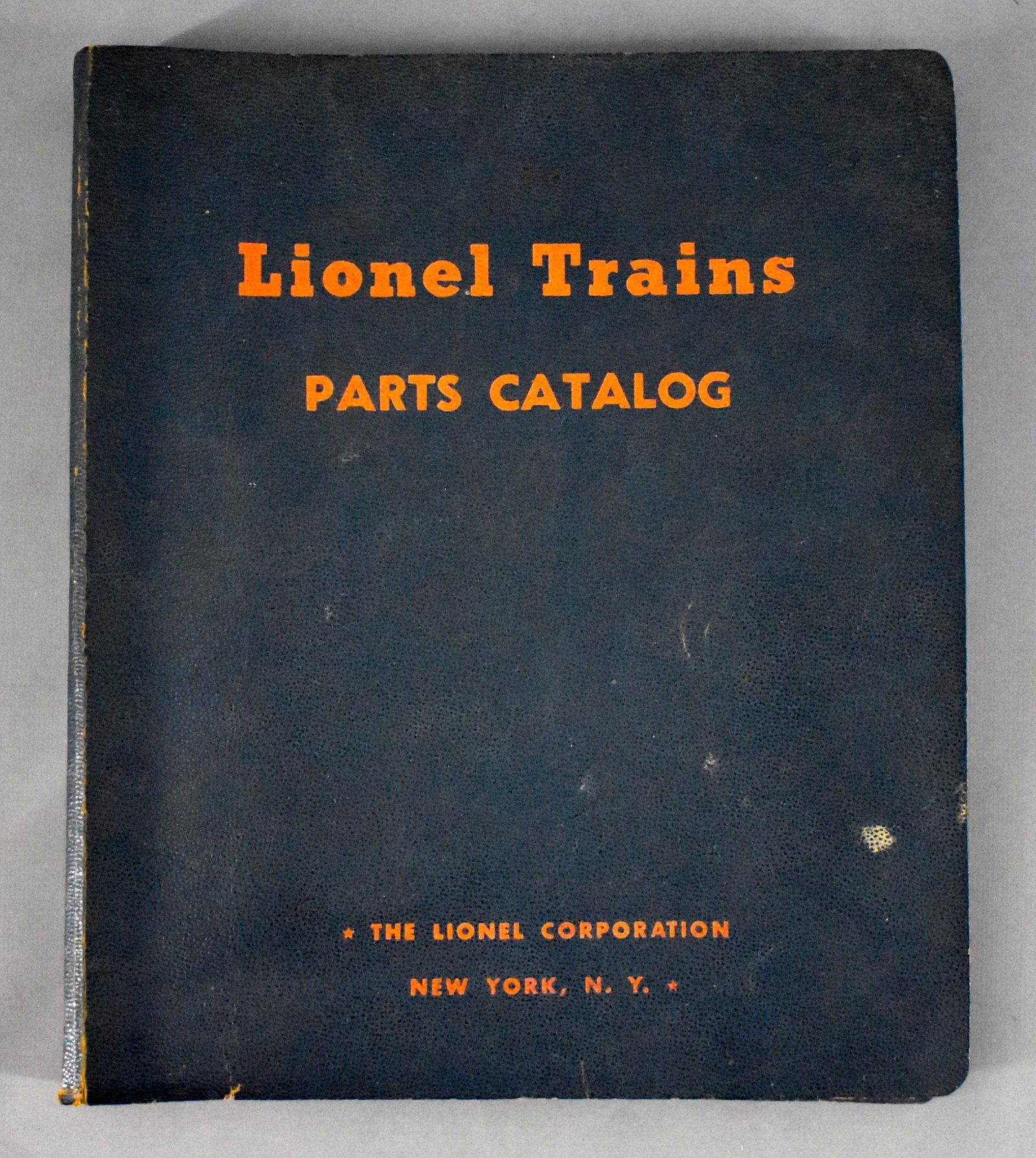 Lionel postwar O Service Station service manual in: Lionel postwar O Service Station service catalog in Parts Catalog binder. Starts with repair manual for 221 steam locomotive dated 1949 and ends with MIS trucks dated 1949 but there are some later dat