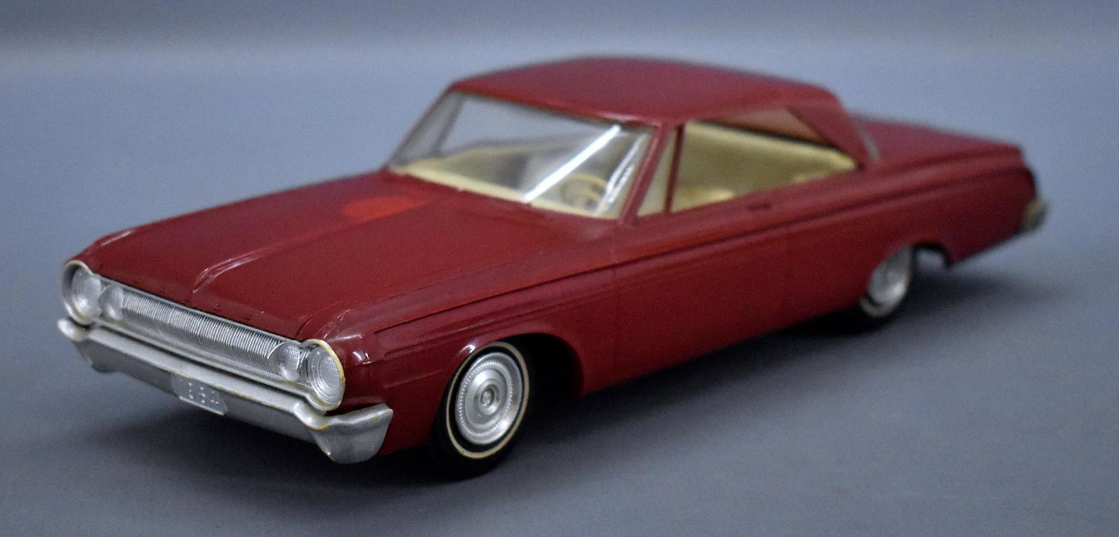 Rare 1964 Jo-Han Dodge Polara dealer friction promo car: Rare 1964 Jo-Han Dodge Polara dealer friction promo car. No body issues but has a paint blemish on the hood as seen in the photos. The dealer friction promo cars were made by Jo-Han from 1958-1966 bec