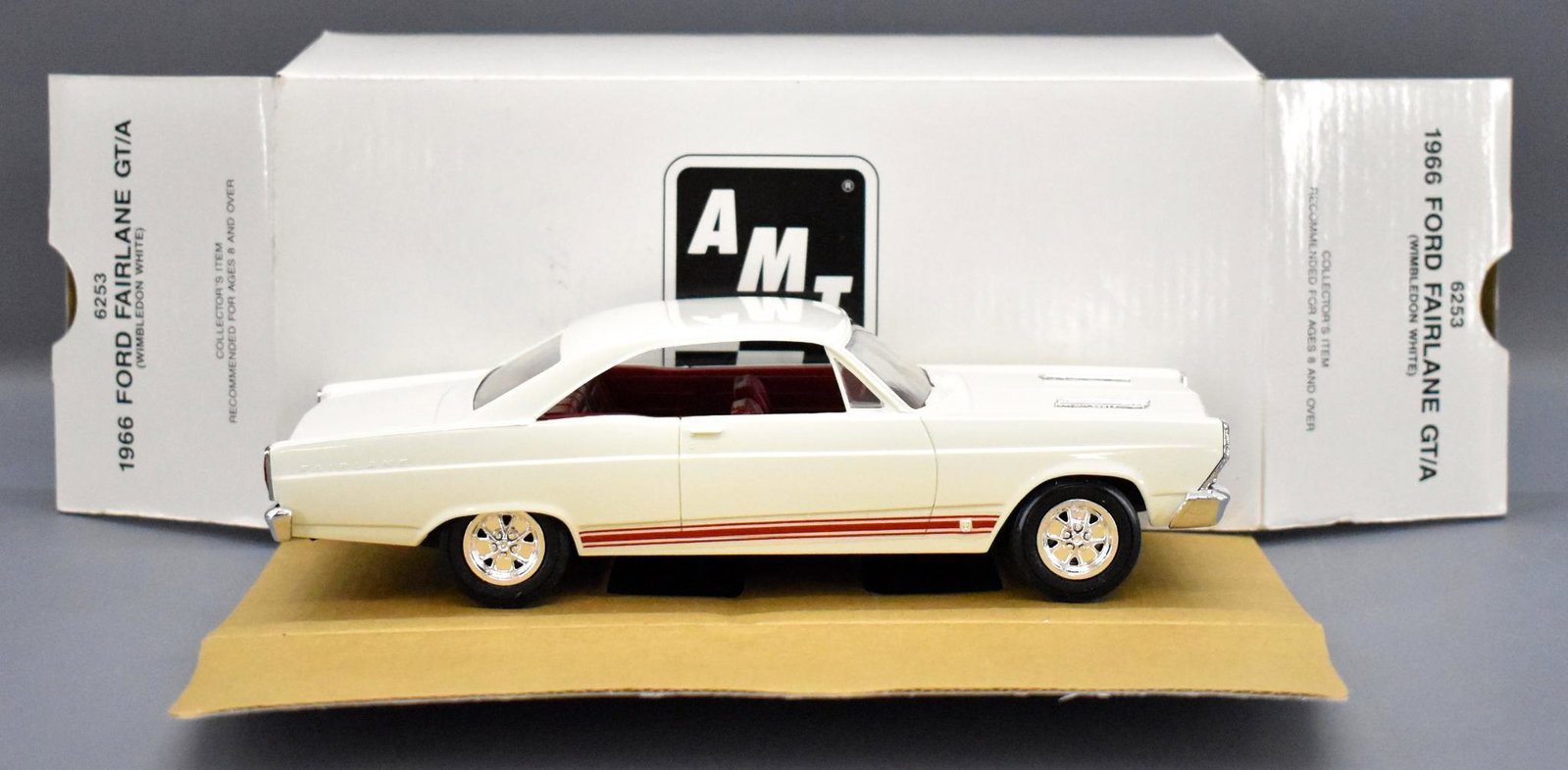 AMT Ertl 1966 Ford Fairlane GTA promo car in Wimbledon: AMT Ertl 1966 Ford Fairlane GTA promo car in Wimbledon White, mint in original box.