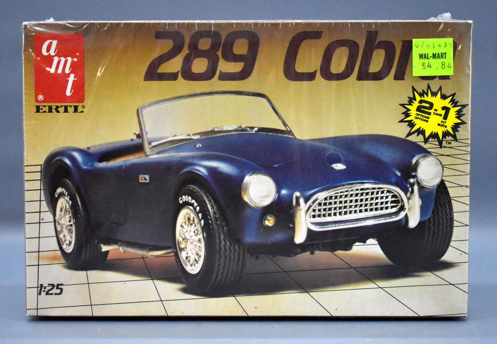 Factory sealed AMT Ertl 289 Cobra 1/25 scale model kit: Factory sealed AMT Ertl 289 Cobra 1/25 scale model kit, stock number 6587, perfectly sealed in a near mint original box.