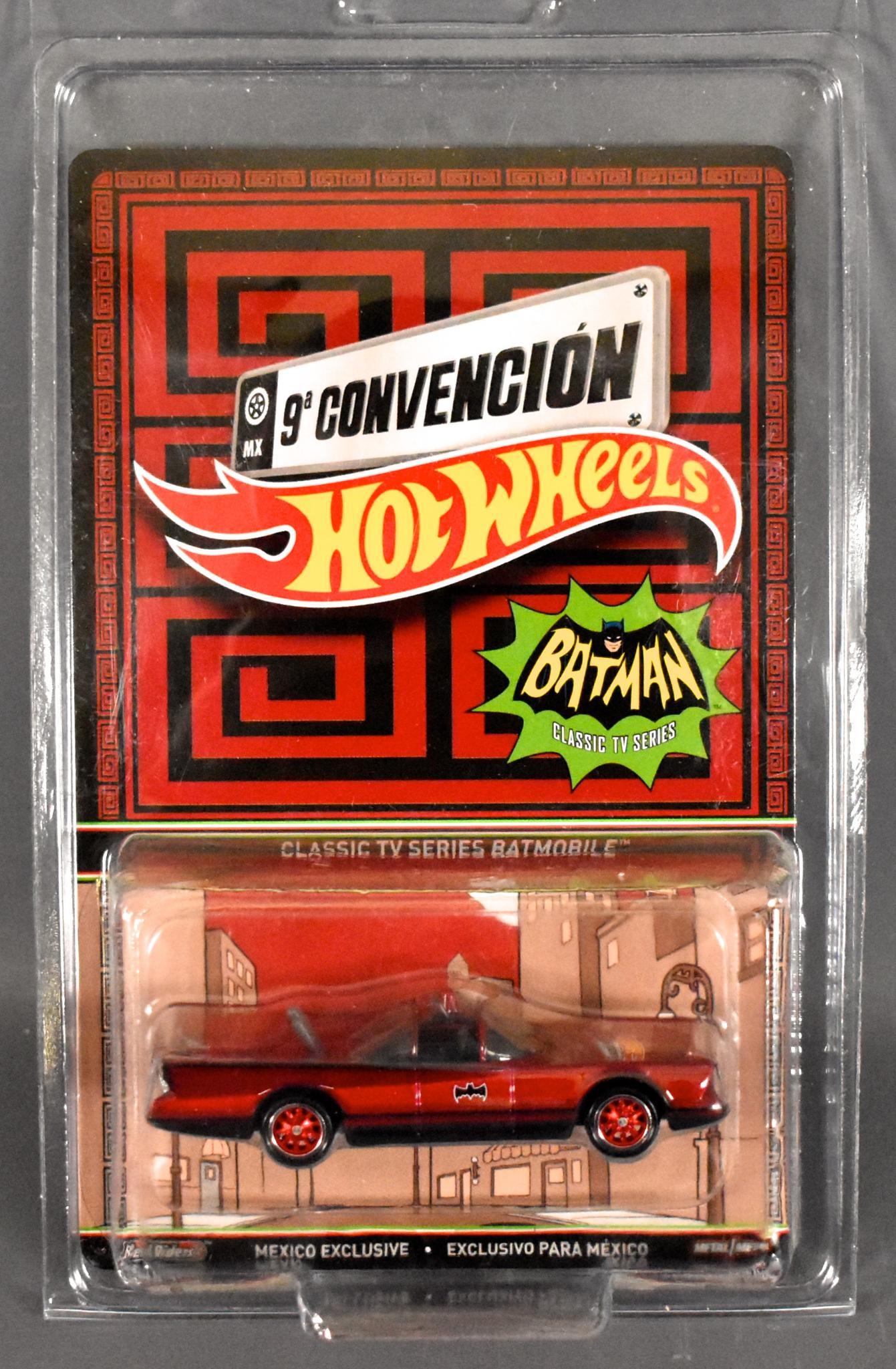 Hot Wheels Redline Club Real Riders 2016 Mexico 9th: Hot Wheels Redline Club Real Riders 2016 Mexico 9th Convention Batmobile, mint in sealed blister card with protecto pack.