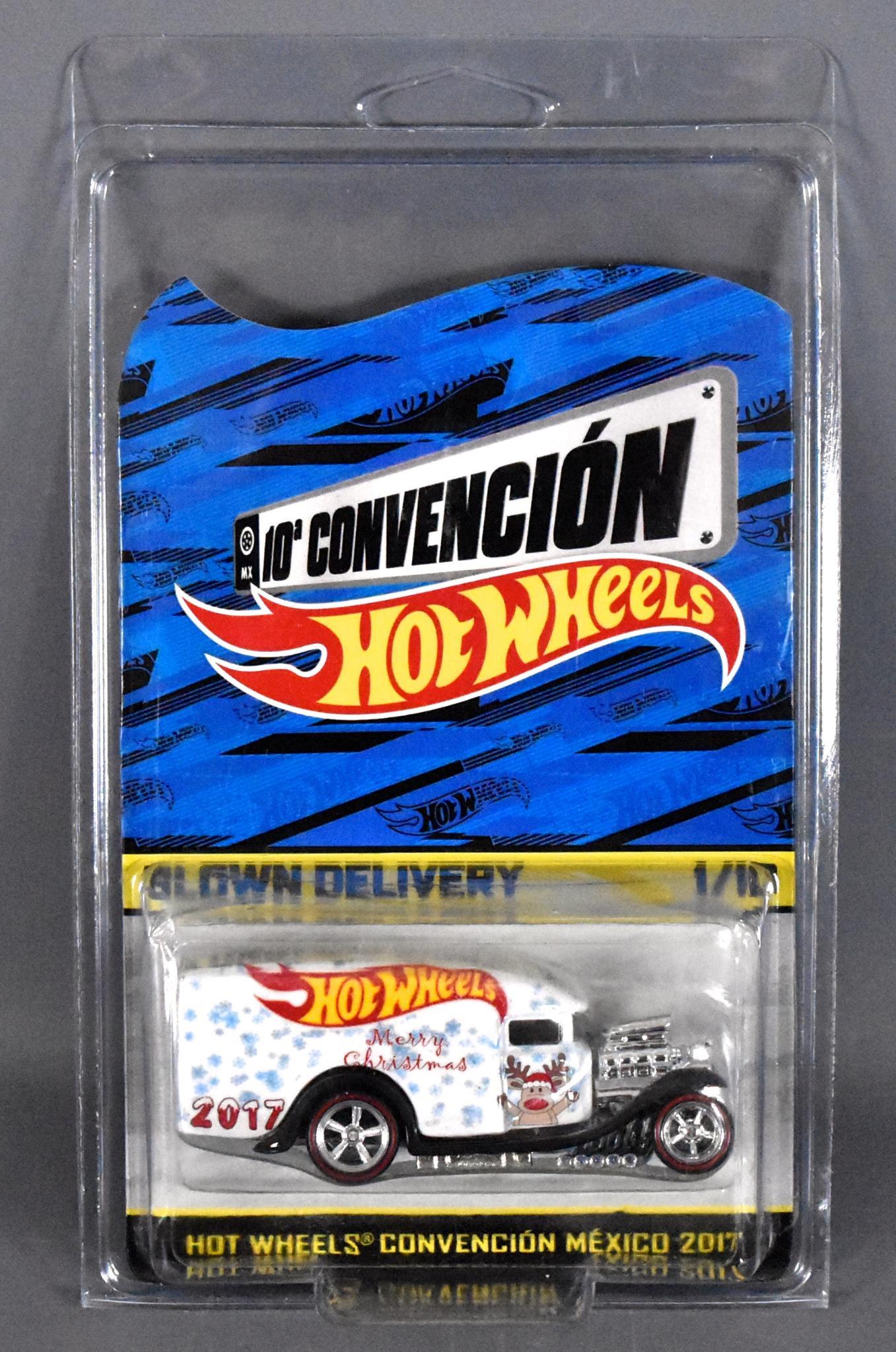 Hot Wheels Redline Club 2017 Mexico 10th Convention: Hot Wheels Redline Club 2017 Mexico 10th Convention Blown Delivery, mint on sealed blister card with protecto pack.