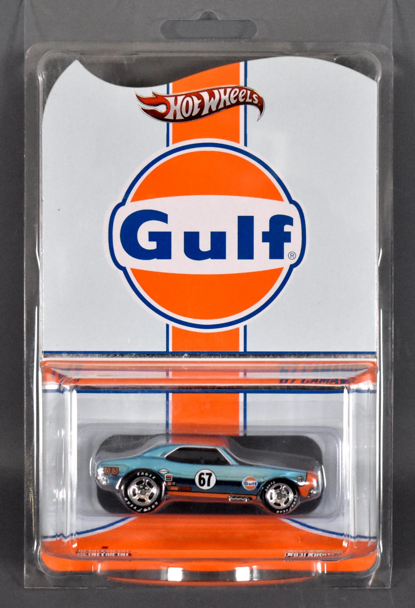 Hot Wheels Redline Club Gulf '67 Camaro MOC 1039/4500: Hot Wheels Redline Club Gulf '67 Camaro, 1039/4500, mint on sealed blister card with protecto pack.