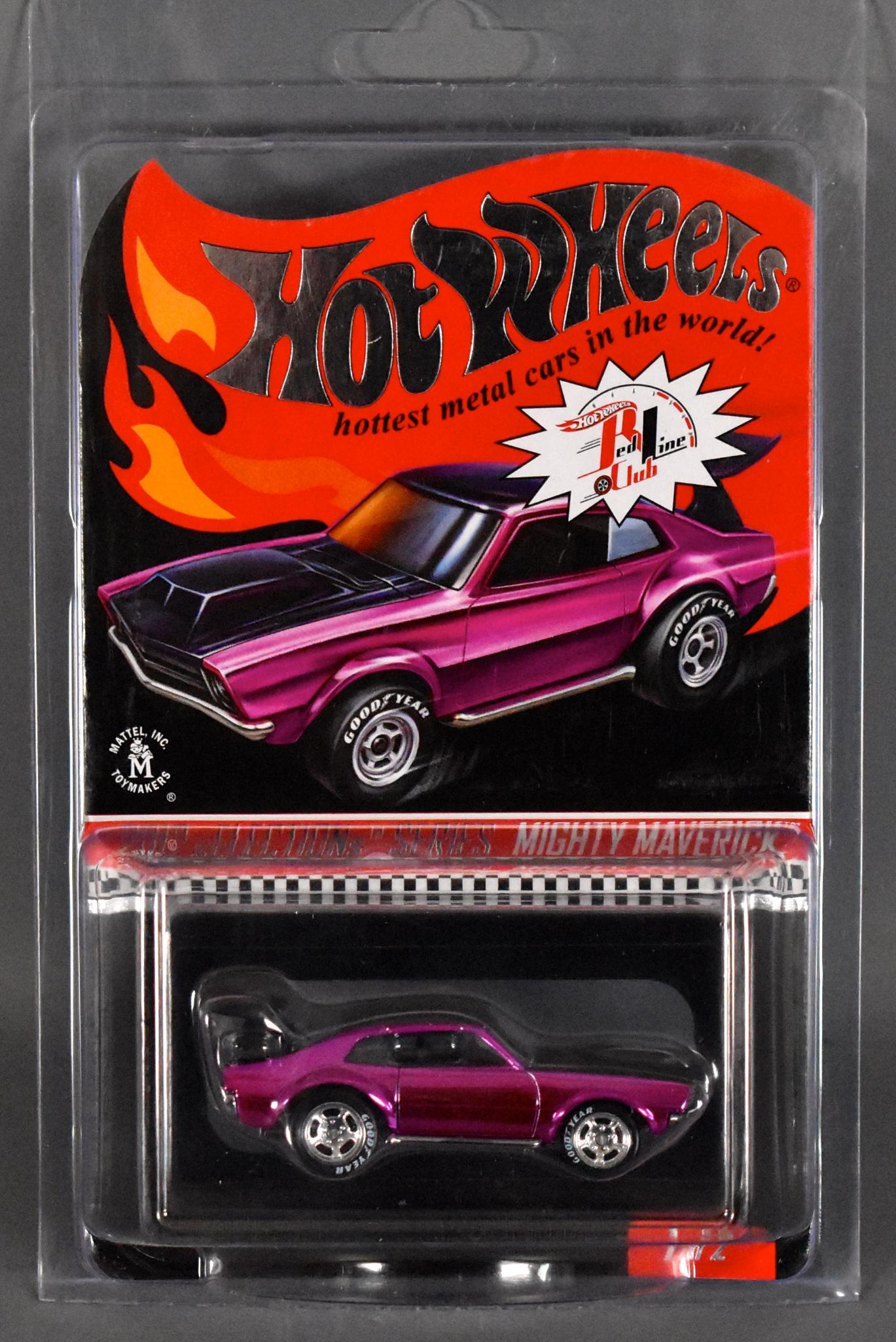 Hot Wheels Redline Club 2012 selection series Mighty: Hot Wheels Redline Club 2012 selection series Mighty Maverick, 2247/2400, mint on sealed blister card with protecto pack.