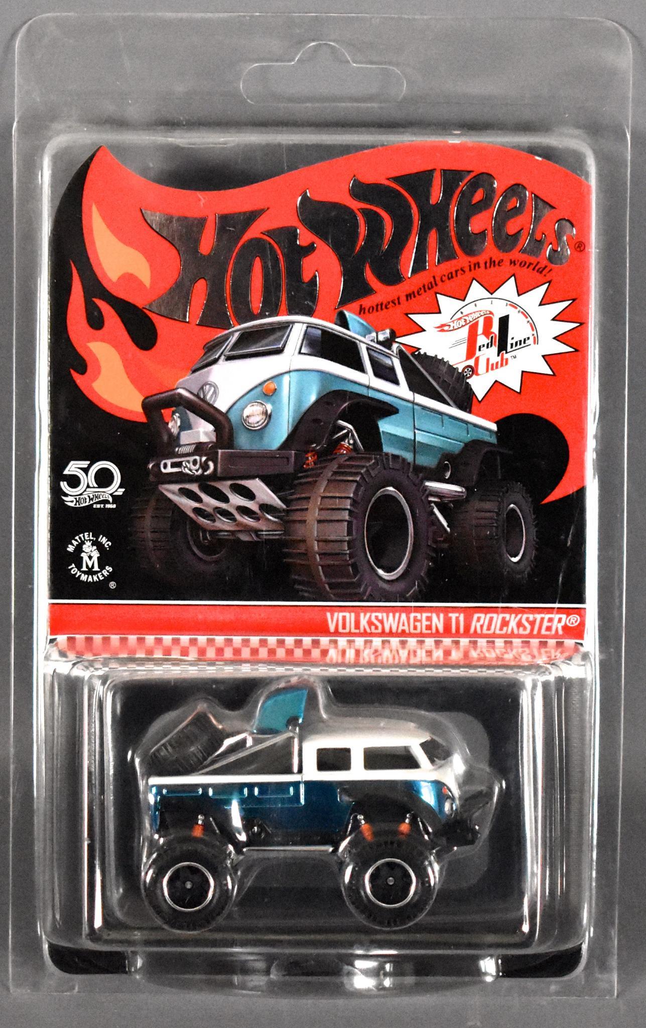 Hot Wheels Redline Club Volkswagen T1 Rockster MOC: Hot Wheels Redline Club Volkswagen T1 Rockster, mint on sealed blister card with protecto pack.