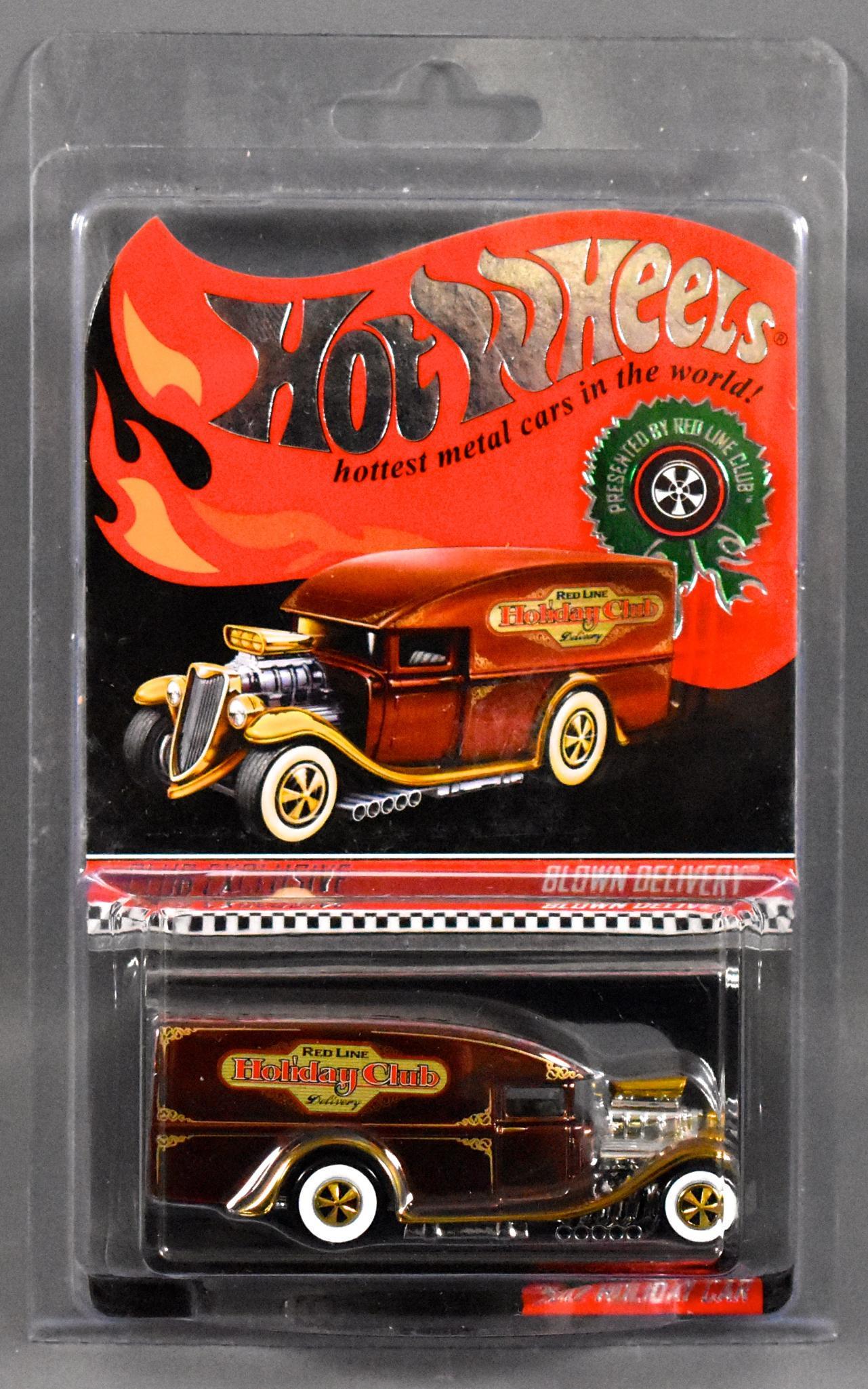Hot Wheels Redline Club 2012 Holiday Car Blown Delivery: Hot Wheels Redline Club 2012 Holiday Car Blown Delivery, mint on sealed blister card with protecto pack.