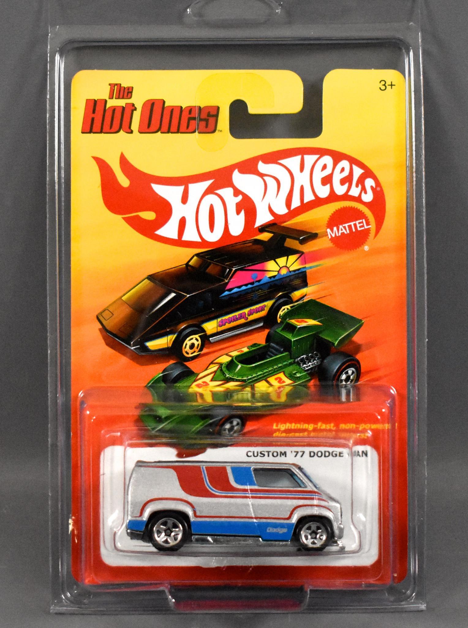 Mattel 2011 Hot Wheels Hot Ones Custom '77 Dodge Van: Mattel 2011 Hot Wheels Hot Ones Custom '77 Dodge Van, the car is near mint to mint on an excellent or better blister card with a clear blister as seen in the photos.