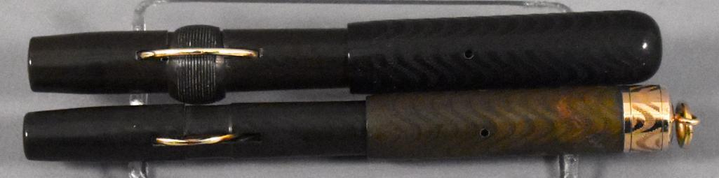 Conklin Crescent: 2 Conklin Crescent 2 or 20 sized pens. This pen has been used at some point and may or may not be missing internal parts as we do not have any knowledge of the internal working parts of fountain pens.