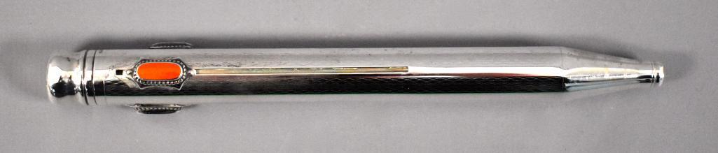 Norma Multi-Pencil, Sterling Silver: Norma Multi-Pencil, Sterling Silver. This pen has been used at some point and may or may not be missing internal parts as we do not have any knowledge of the internal working parts of fountain pens. I