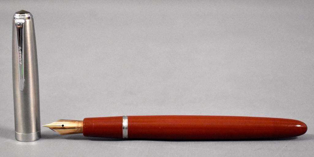 Parker VS: Parker VS. This pen has been used at some point and may or may not be missing internal parts as we do not have any knowledge of the internal working parts of fountain pens. It does appear to have been