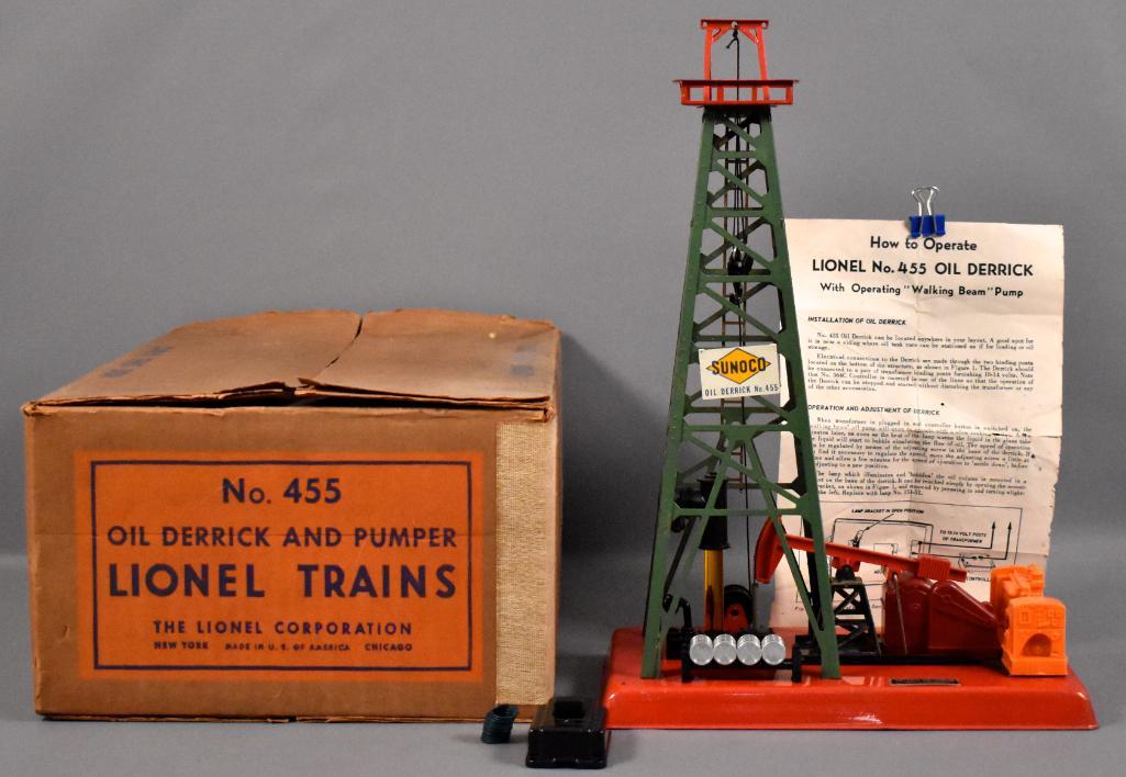 Lionel postwar O RED TOP 455 oil derrick in original (1 of 8)