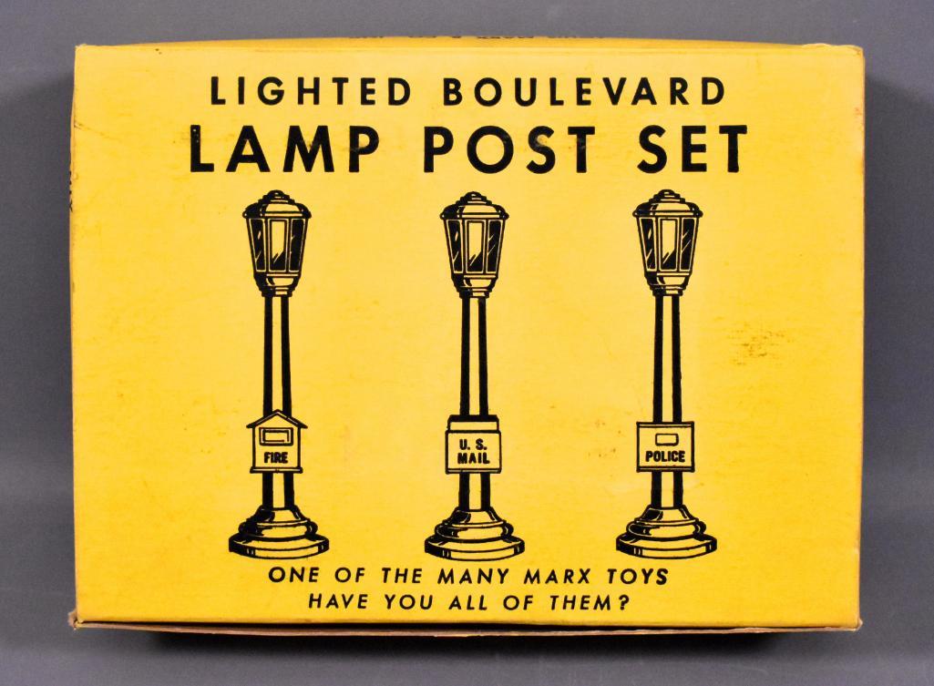 Marx O gauge 73/3 Boulevard lamp set in original box (1 of 7)