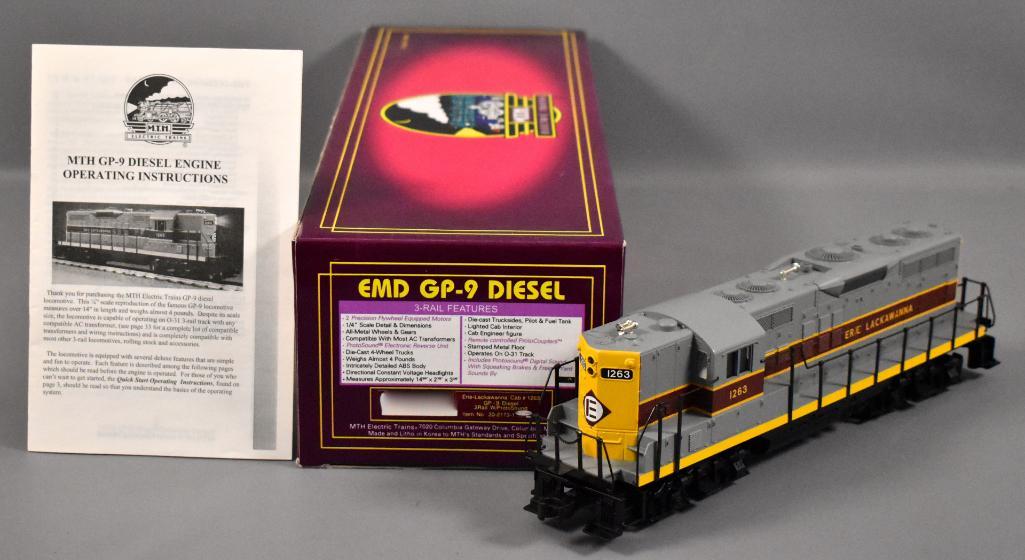 MTH Premier O gauge Erie Lackawanna EMD GP-9 diesel (1 of 8)