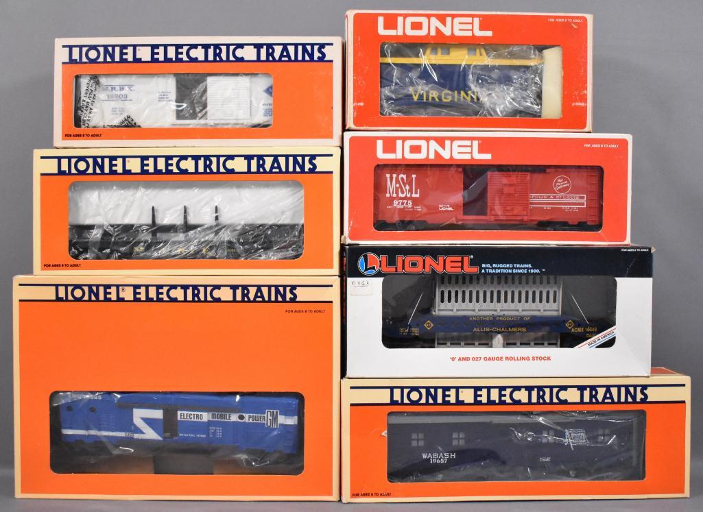 Seven Lionel modern era O mixed freight and work cars (1 of 6)