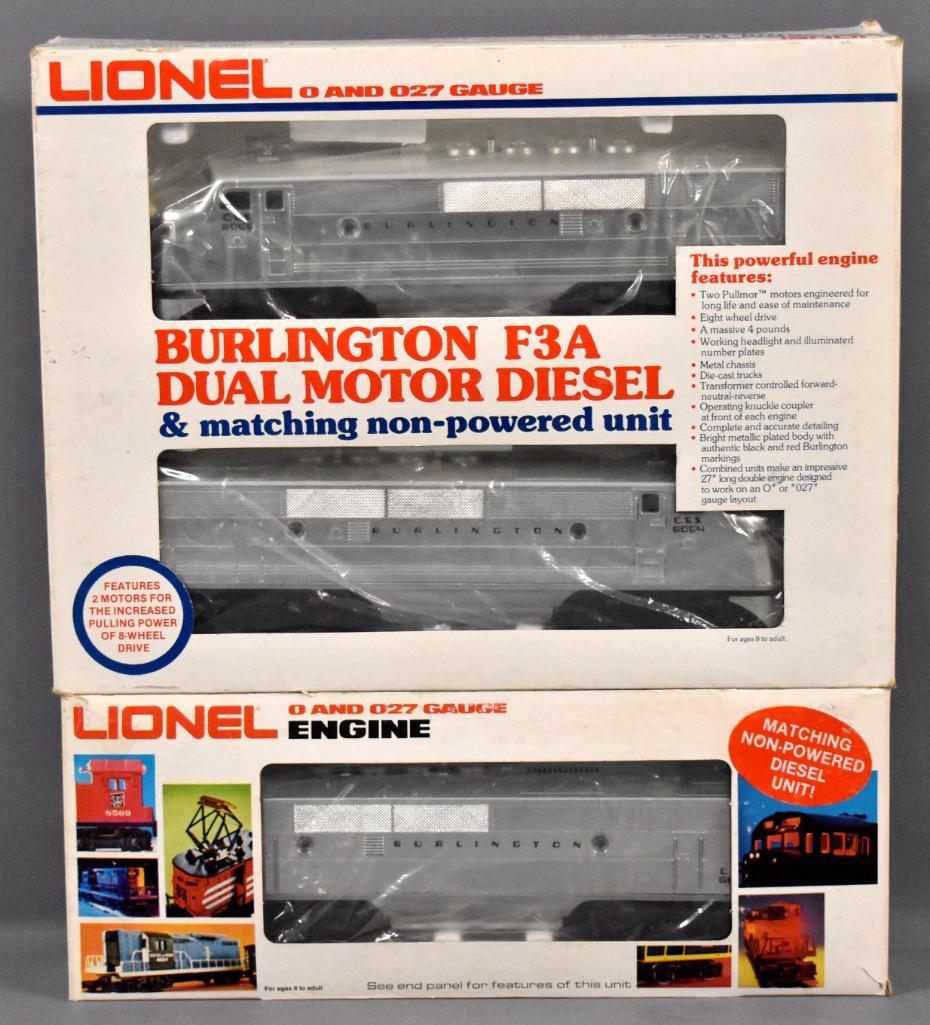Lionel modern era O 8054 8062 Burlington F-3 ABA diesel (1 of 9)