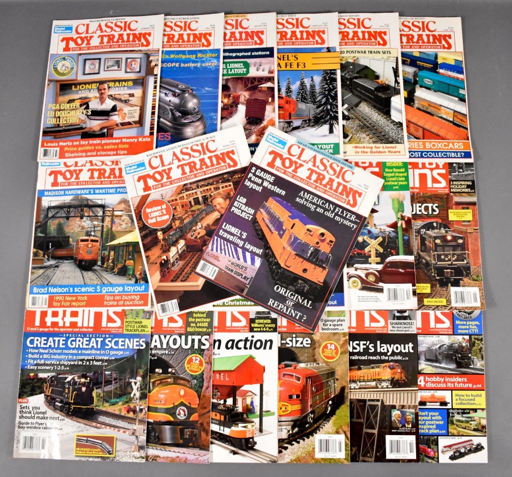 Twenty Classic Toy Trains magazine issues from (1 of 5)