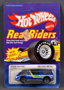 Vintage Hot Wheels Real Riders Dream Van XGW on sealed: Vintage Hot Wheels Real Riders Dream Van XGW on sealed blister card. Van is near mint to mint on a very good card with taped in punch-out and a dinged but clear blister.