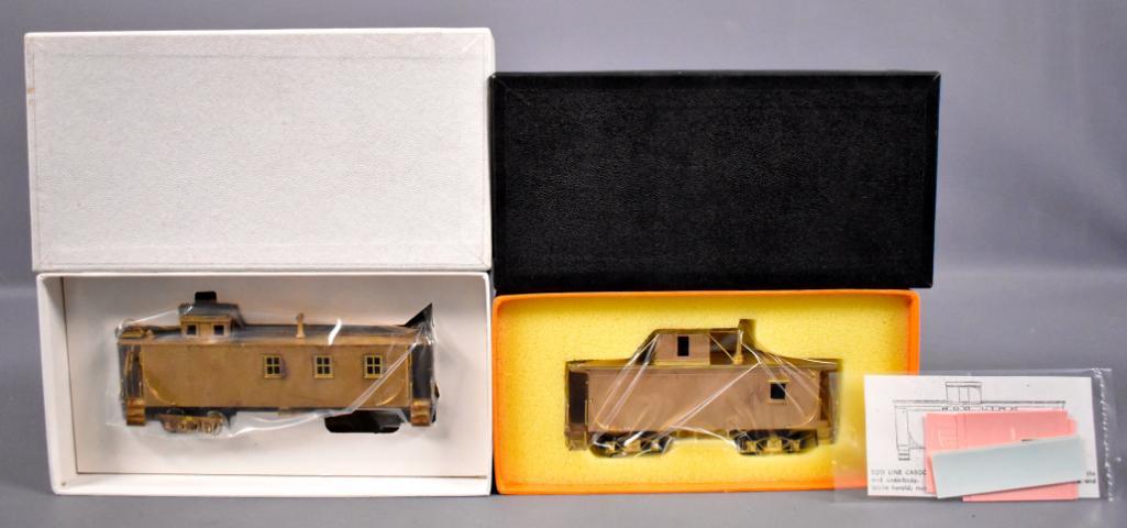 Two HO scale brass cabooses in original boxes Nickel (1 of 9)