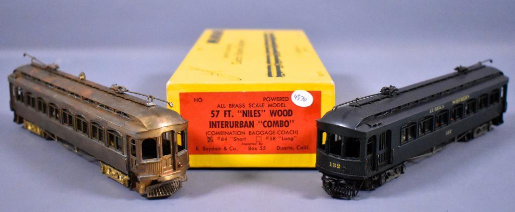 Two E. Suydam HO scale brass wood interurban powered (1 of 8)