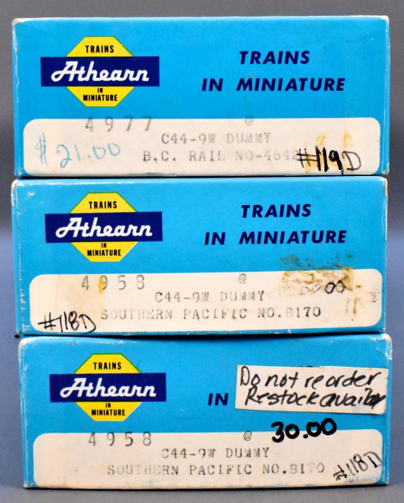 Three Athearn HO scale C44-9W dummy diesel locomotives (1 of 6)