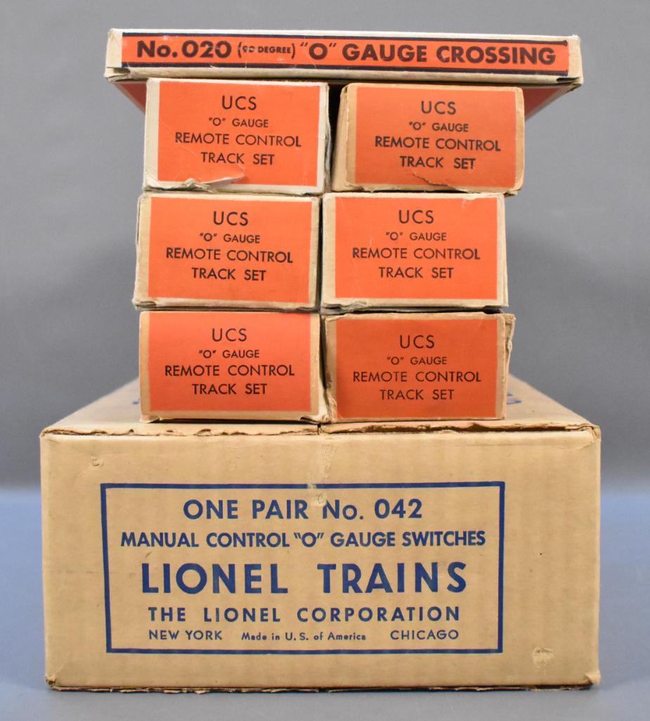 Lionel postwar O 042 switches 020 crossing and six UCS (1 of 4)