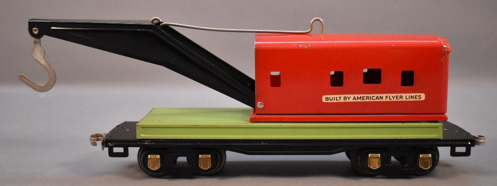 American Flyer prewar O 3025 crane car (1 of 6)