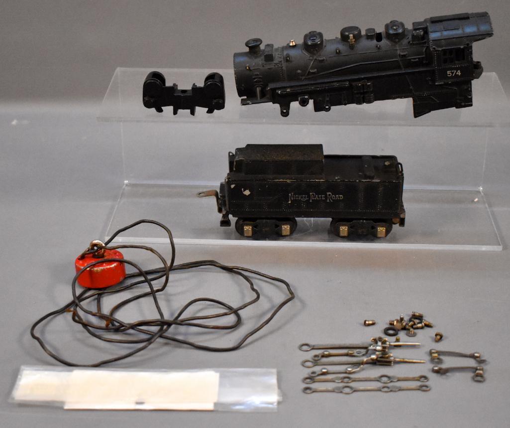 Scarce American Flyer prewar O 574 steam switcher shell (1 of 9)