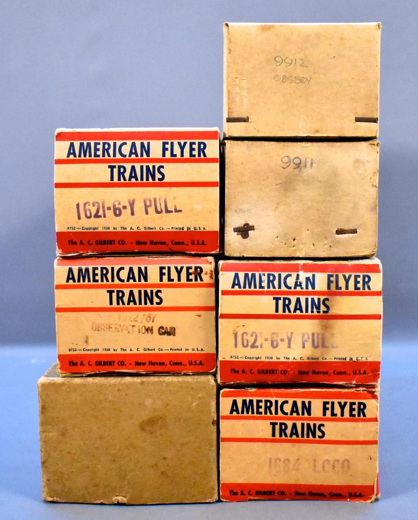 American Flyer prewar O empty passenger train boxes (1 of 6)