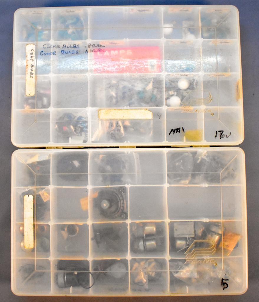 Lionel prewar and postwar O gauge boiler fronts and: Lionel prewar and postwar O gauge boiler fronts and replacement lamps plus some smoke units. Sold as-is as seen in the photos with no returns.