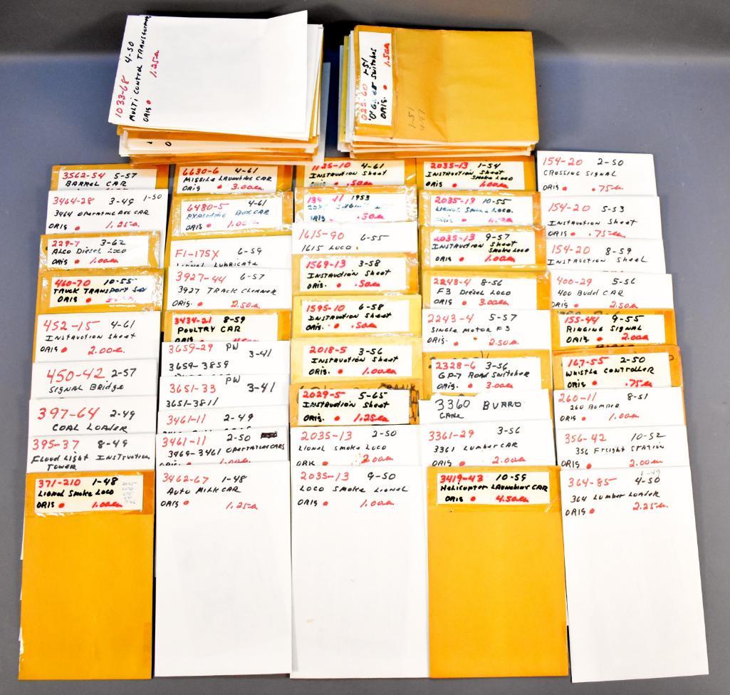 Huge group of Lionel postwar original instruction (1 of 8)