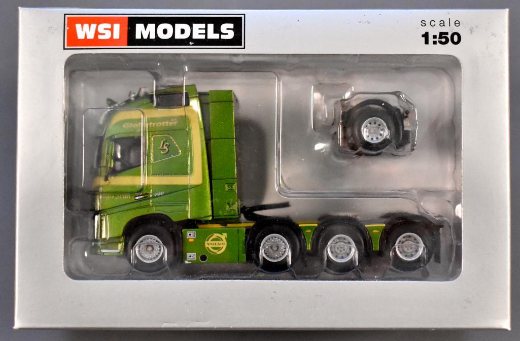 WSI Models 1/50 die cast Lars Svith Volvo FH4 Glob. XL: WSI Models 1/50 die cast Lars Svith Volvo FH4 Glob. XL 8x4 plus add-on axle in original box, stock number 01-1808, mint never displayed.