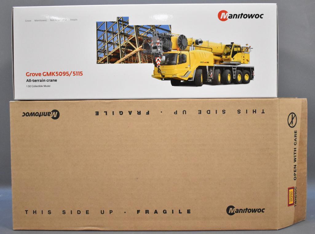 TWH 1/50 die cast Wiesbauer Grove GMK5095/ 5115 crane: TWH 1/50 die cast Wiesbauer Grove GMK5095/ 5115 crane in original box, stock number TWH090C, mint never displayed.