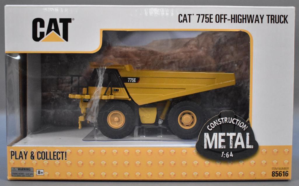 DM Diecast masters 1/50 Caterpillar 775E off-highway: DM Diecast masters 1/50 Caterpillar 775E off-highway truck in original box, stock number 85616, mint never displayed.