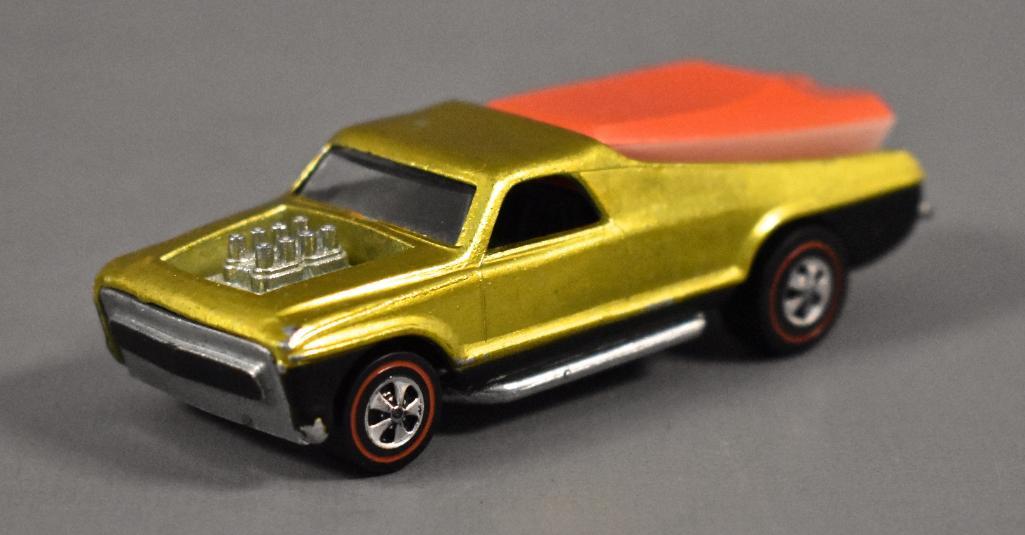 Redline Hot Wheels Yellow Seasider Loose: Redline Hot Wheels Yellow Seasider Loose. Redline Hot Wheels Yellow Seasider Loose, very clean but has many small chips on the edges and corners, a nice base and nice wheels as seen in the photos.