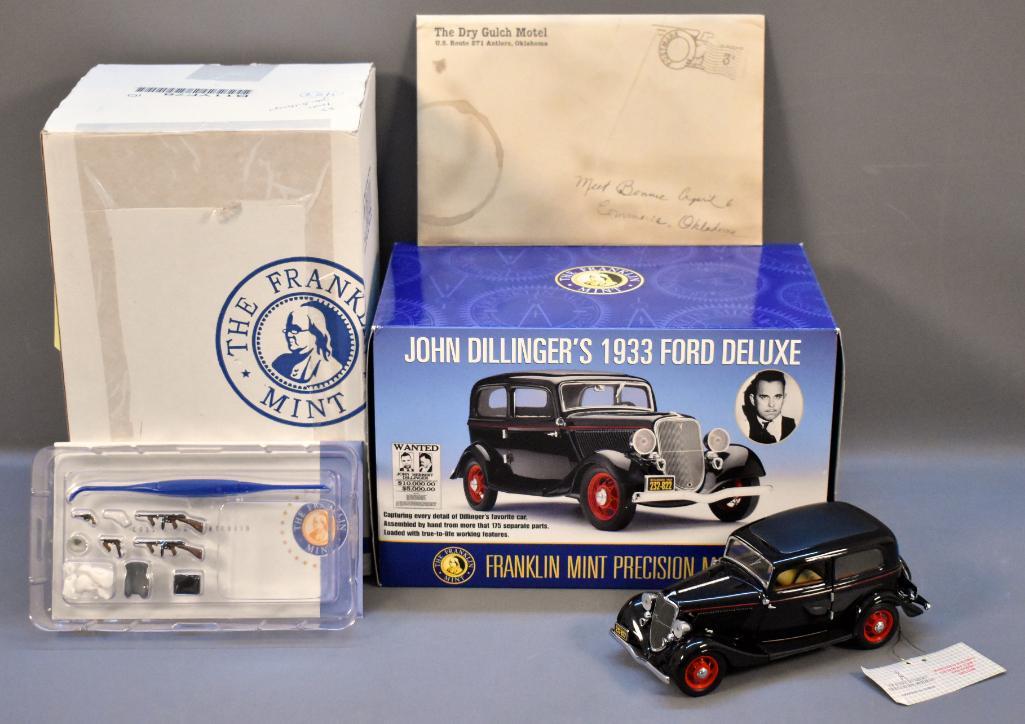 Franklin Mint John Dillinger 1933 Ford Sedan Complete