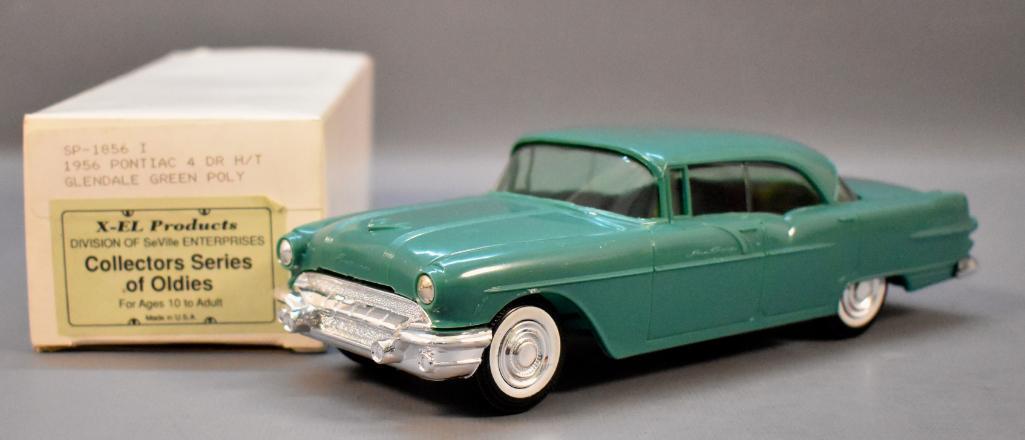 X-EL 1956 Pontiac Star Chief promo car Jo-Han: X-EL 1956 Pontiac Star Chief hardtop promo car Jo-Han reproduction in original box, Glendale green poly as seen in the photos.