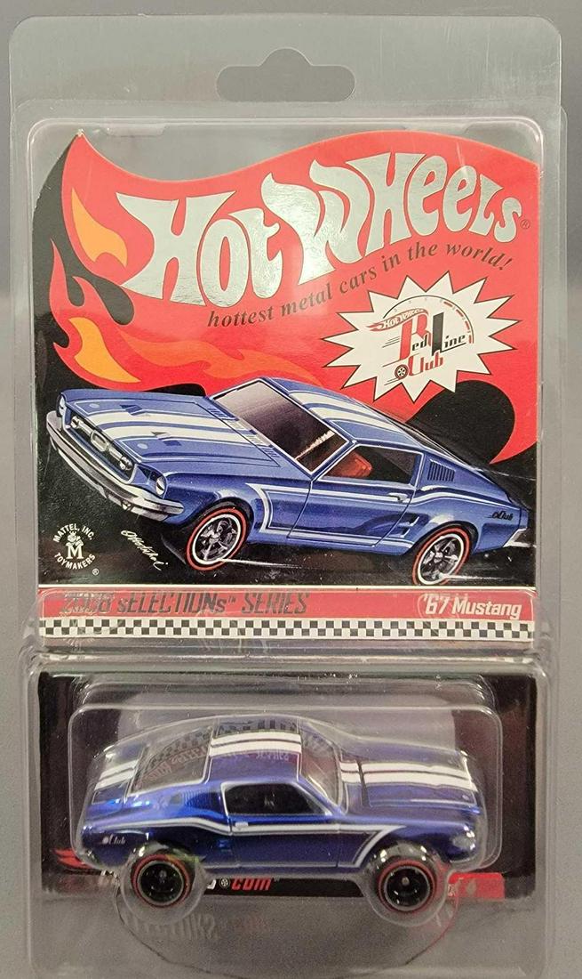 Hot Wheels RLC 2008 selections series '67 Mustang on: Hot Wheels RLC 2008 selections series '67 Mustang, near mint to mint on a mint card with a clear blister. Comes in a nice protecto pack. 1283/7897 produced.