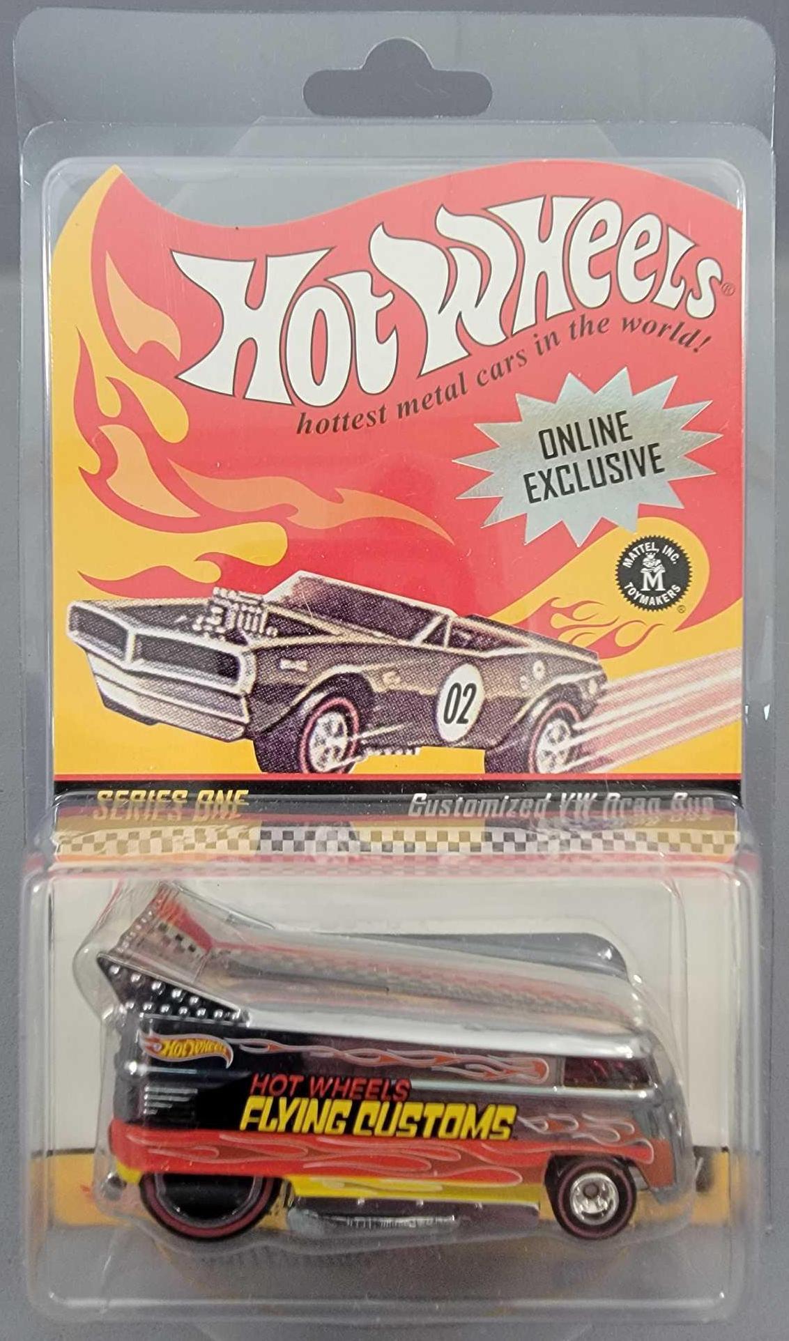 Hot Wheels Redline Collectors Club RLC Customized: Hot Wheels Redline Collectors Club RLC Series one Customized VOLKSWAGEN Drag Bus 7818 of 10,000, car is mint on a mint card in a mint Hot Wheels branded protector.