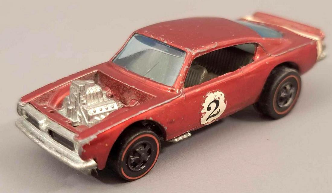 Redline Hot Wheels Red Spoilers King Kuda Loose: Redline Hot Wheels Red Spoilers King Kuda Loose. Car is fair with high edge wear throughout, it has early original roundels that have edge wear as well, wheels are almost completely void of chrome, ba