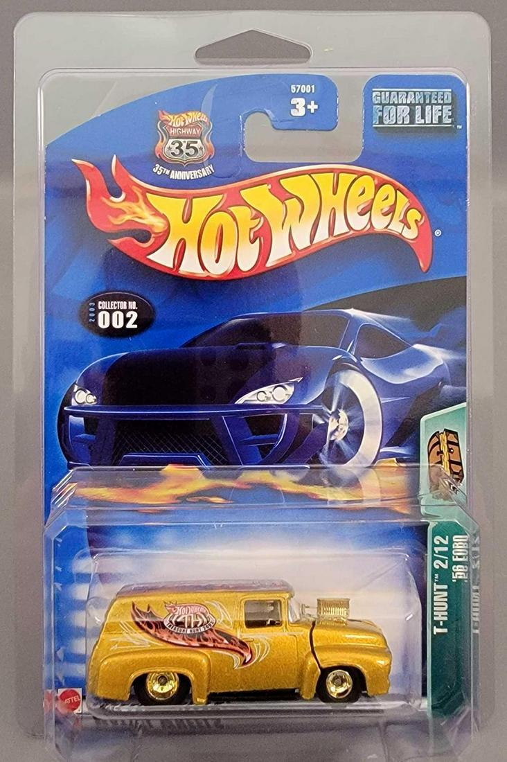 Mattel Hot Wheels 2003 Treasure Hunt '56 Ford MOC: Mattel Hot Wheels 2003 Treasure Hunt 1956 Ford, mint on a near mint card in a protecto pack.