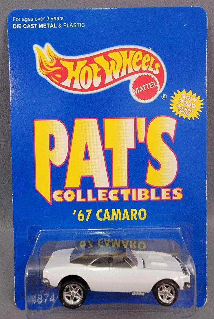 Hot Wheels Pat's Collectibles '67 Camaro Blister Pack: Hot Wheels Pat's Collectibles '67 Camaro Blister Pack 1/7000. Car is minty on a good card with light edge wear. Blister is clean and clear with no cracks and is firmly attached. As seen in the