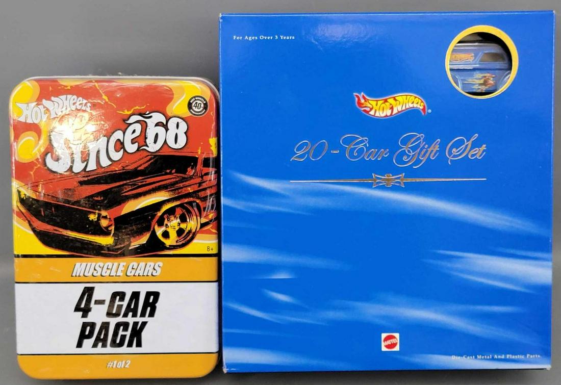 2003 Hot Wheels 20 car gift set plus Since '68 Muscle: 2003 Hot Wheels 20 car gift set plus Since '68 Muscle Cars 4 pack, both sets are factory sealed in excellent packages.