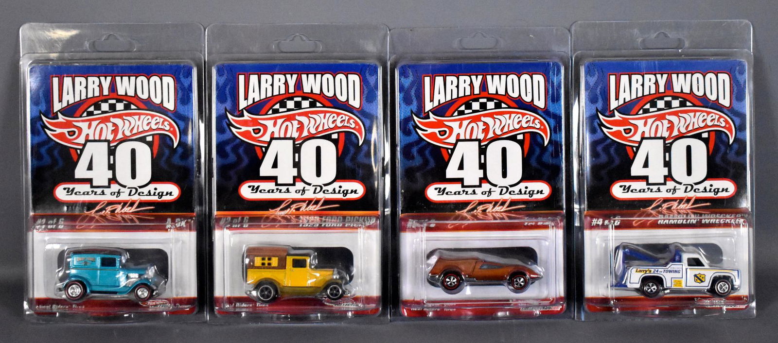 Four Hot Wheels Redline Club Larry Wood 40 Years Of