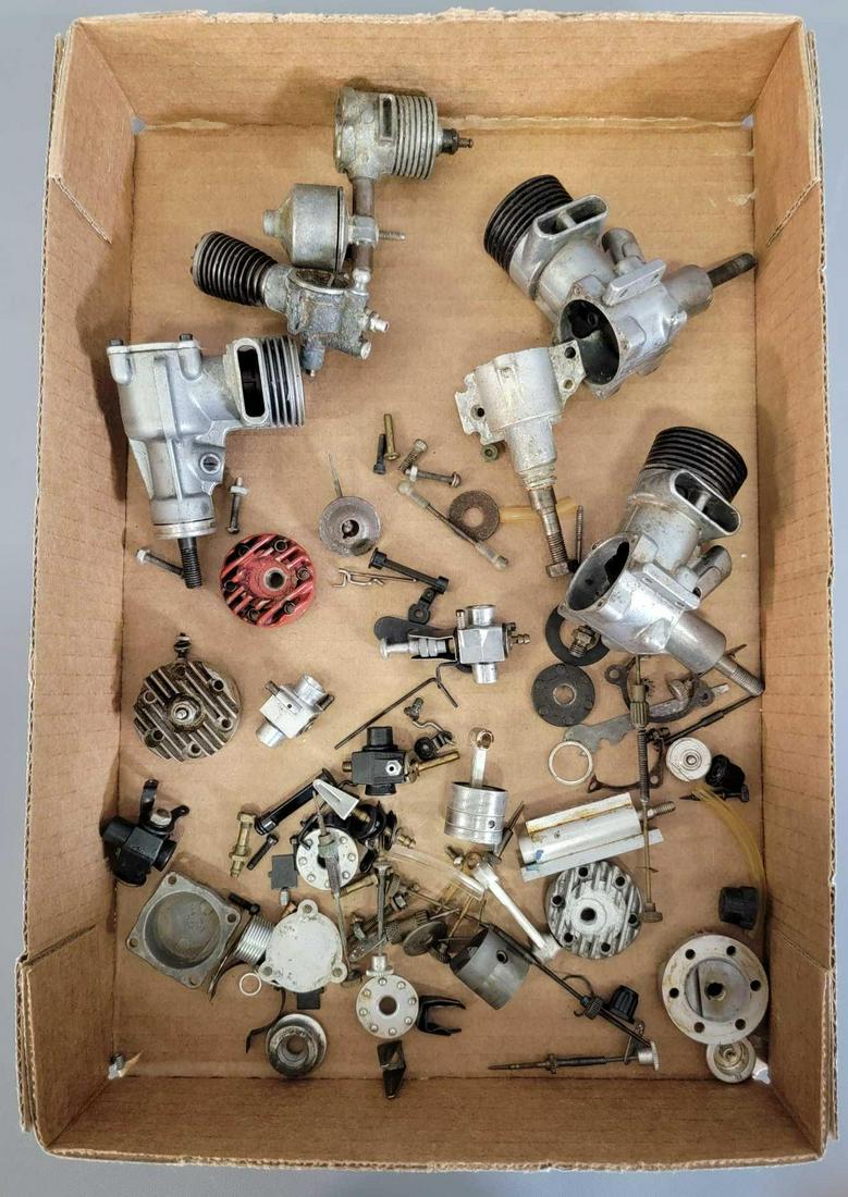 Group of mixed gas model airplane engine parts (1 of 3)
