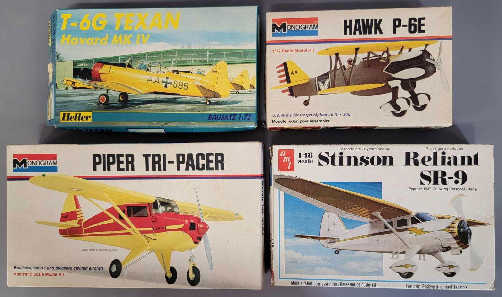 Mixed group of plastic model airplane kits from (1 of 4)