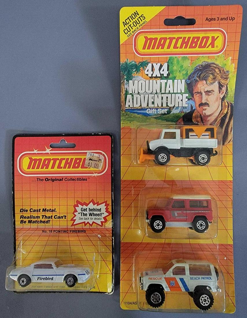 Group of four Matchbox vehicles on original Blister (1 of 3)